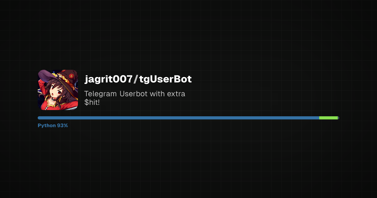 Preview of tgUserBot